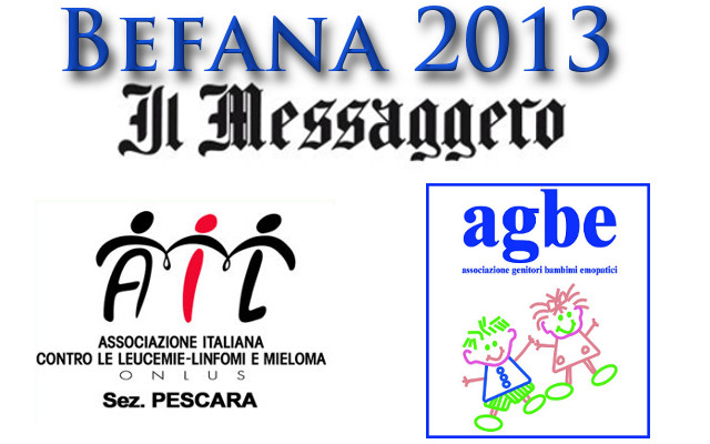 06 gennaio 2013 - Aggiornamento Befana 2013 - l'AGBE con Messaggero ed AIL