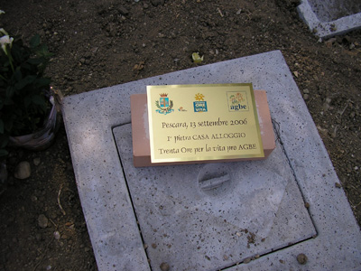 Posa della Prima Pietra - Casa Trenta Ore per la Vita pro AGBE